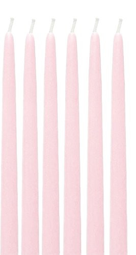 Elegant Taper Candles 12 Inches Tall Premium Quality Candles Set of 12 (Pink) | Amazon (US)