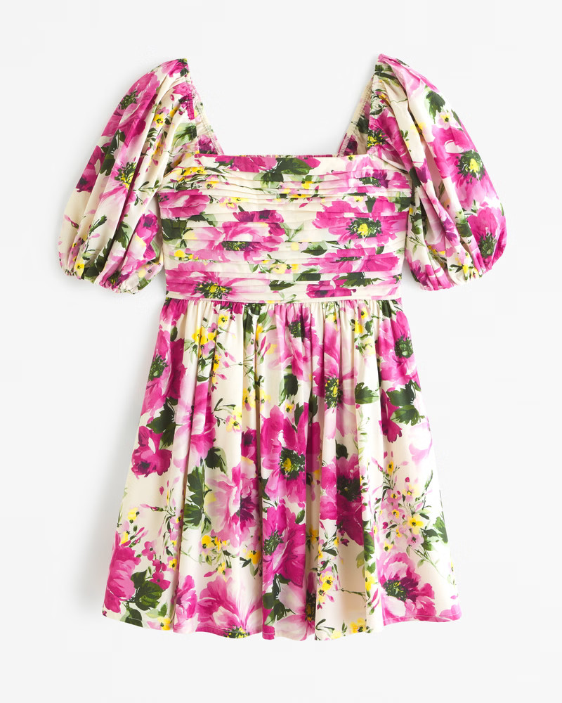 Women's The A&F Emerson Waisted Poplin Mini Dress | Women's Dresses & Jumpsuits | Abercrombie.com | Abercrombie & Fitch (US)