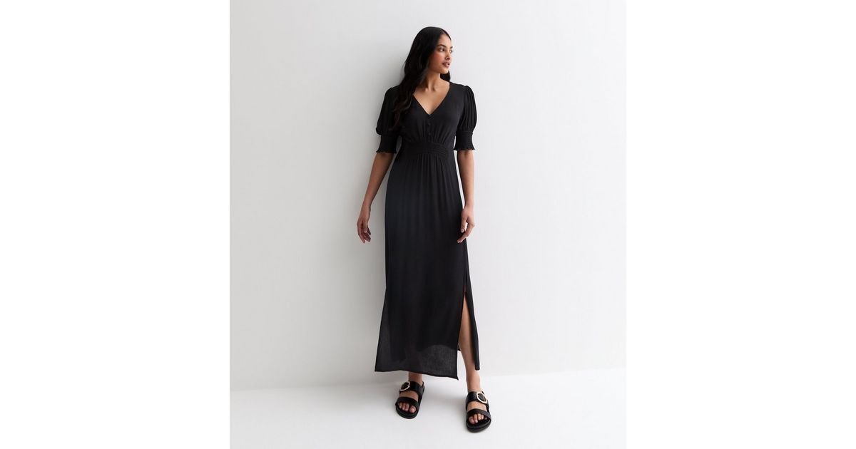 Gini London Black Maxi Tea Dress | New Look | New Look (UK)