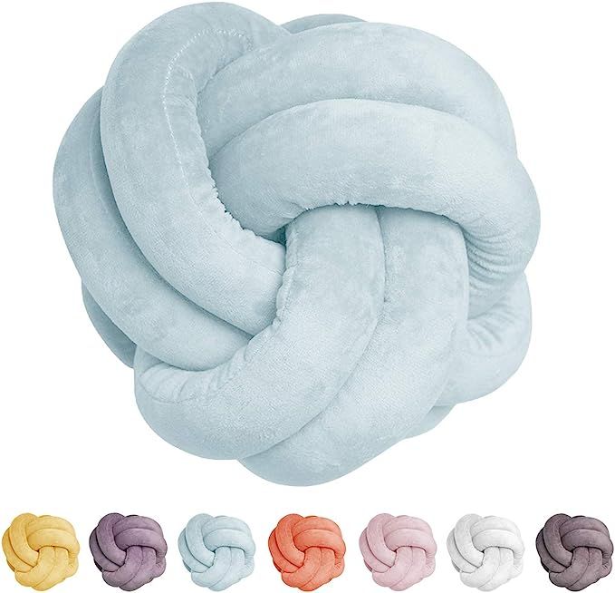 FUB Short Plush Knot Ball Pillow, Waist Cushion Pillow Home Decoration Plush Throw Pillow Cushion... | Amazon (US)