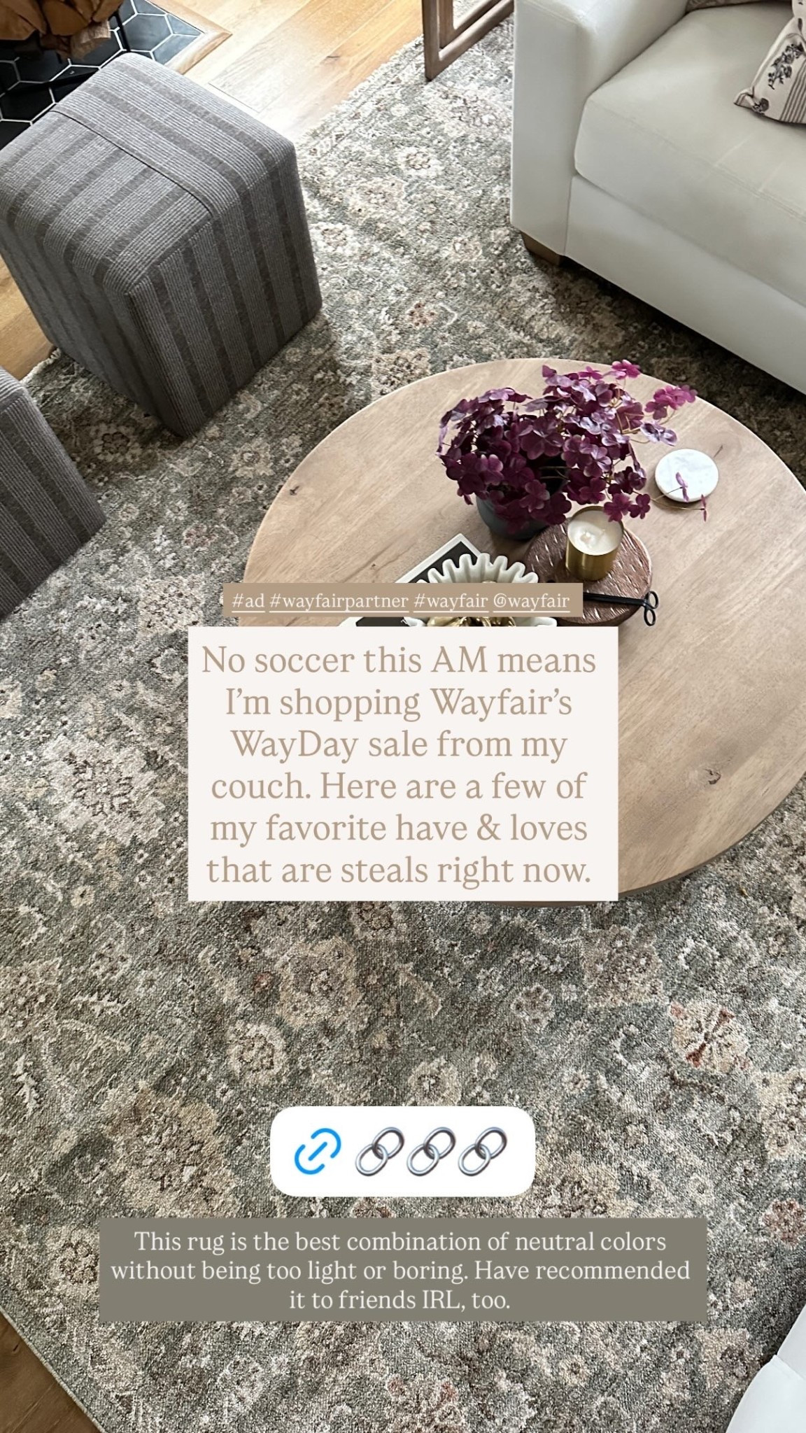 My favorite living room is a WayDay flash deal today! #wayfair

#LTKSaleAlert #LTKHome