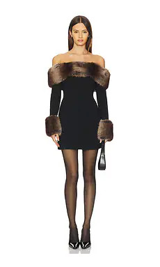 retrofete Elspeth Dress in Black & Machiatto from Revolve.com | Revolve Clothing (Global)