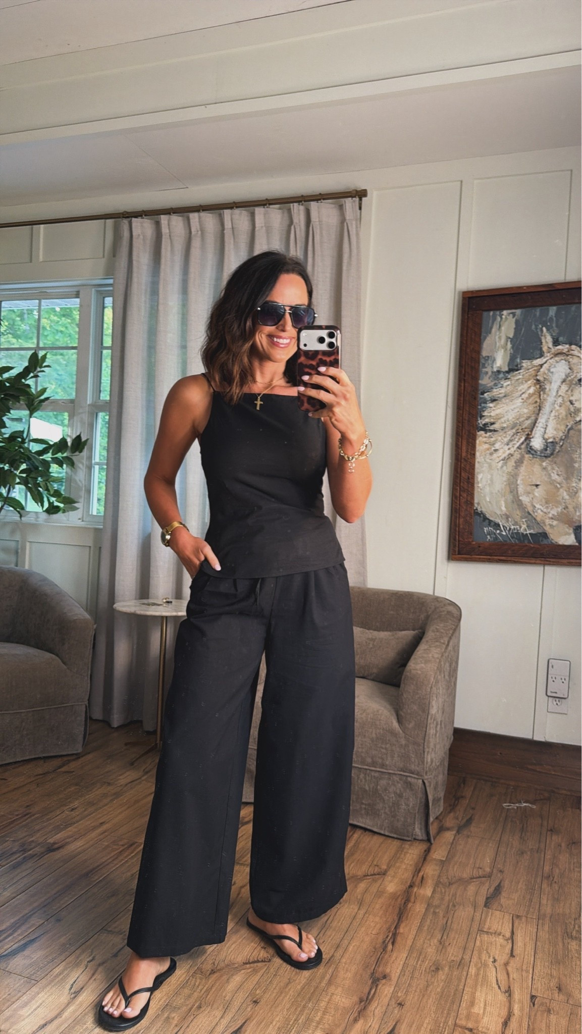 Lately this has been my favorite outfit 🖤 wearing size XS. It’s just so easy, comfy, and looks so good on.

all black outfit, matching set, wide leg pants, casual chic, effortless outfit, everyday style, minimal outfit, summer outfit, comfy outfit, neutral style

#allblackoutfit #casualstyle #matchingset #widelegpants #summeroutfit #womensfashion #ltkstyle #ltkunder50 #outfitinspo