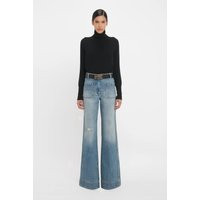 Victoria Beckham Alina Jean In Worn Blue Wash - Size 26R UK | Victoria Beckham US