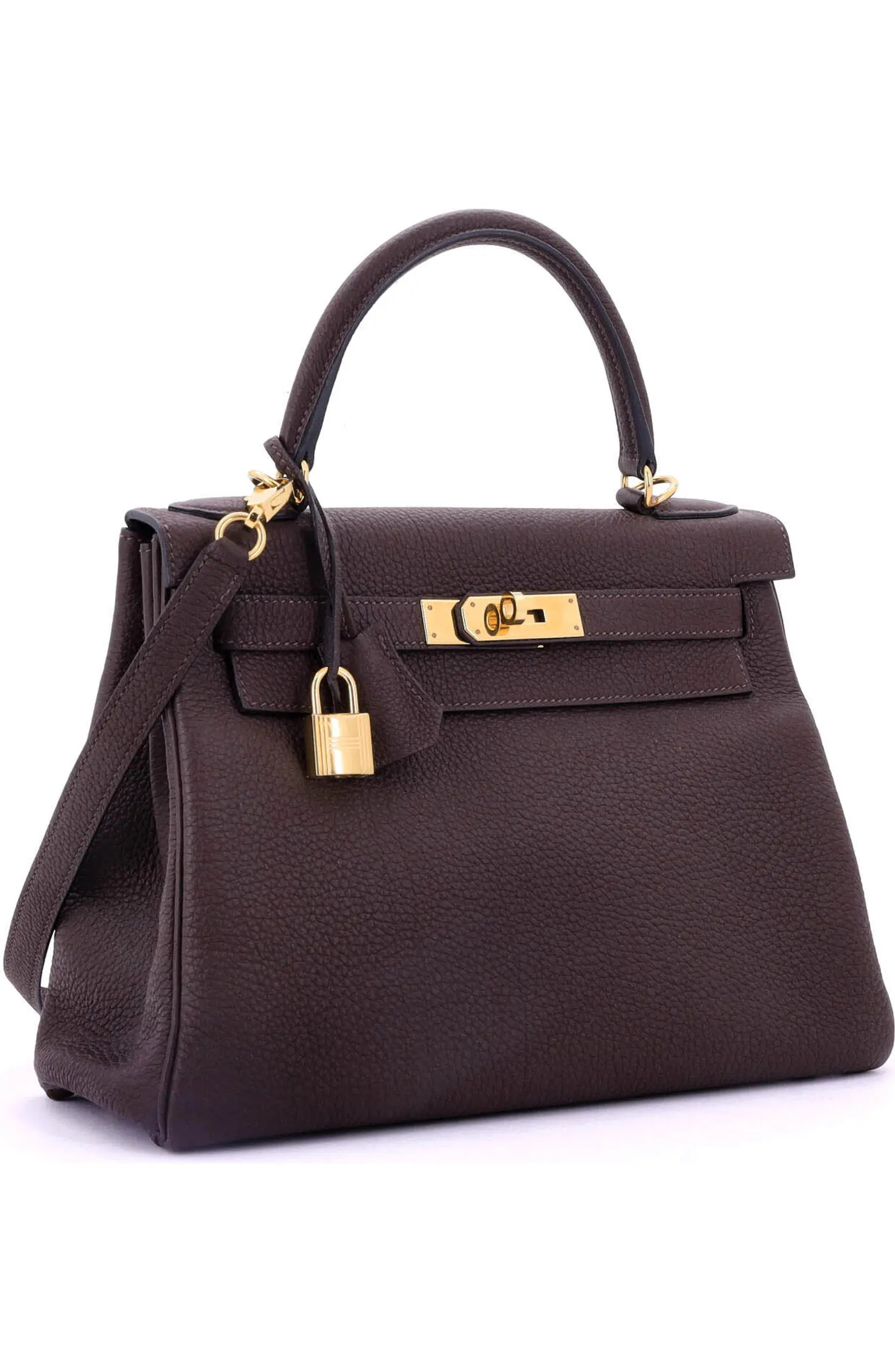 Kelly Handbag Brown Togo with Gold Hardware 28 | Nordstrom