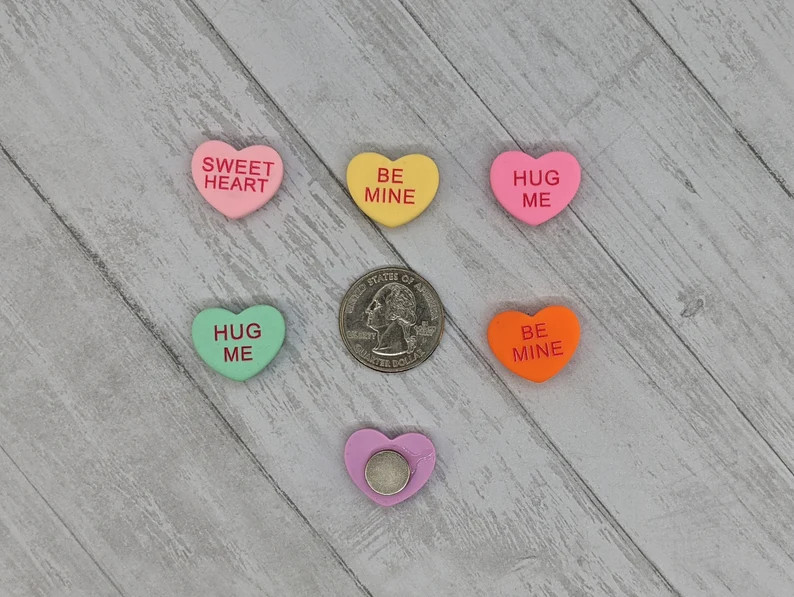 Conversation Heart Magnets - Set of 6 | Etsy (US)