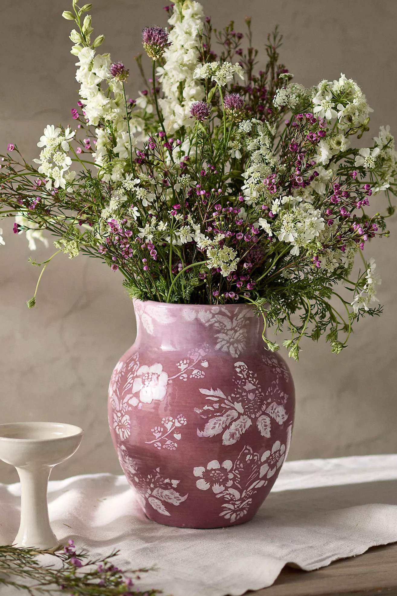 Mauve Floral Vase | Anthropologie (US)