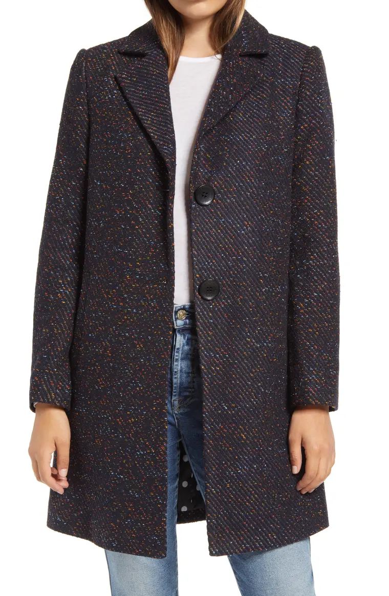 Notch Collar Tweed Coat | Nordstrom
