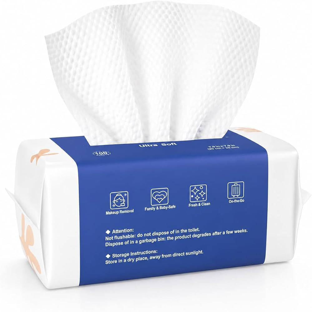 Ourmed Life Clean Face Towels Disposable, Ultra Soft & Absorbent, 100 Ct | Amazon (US)