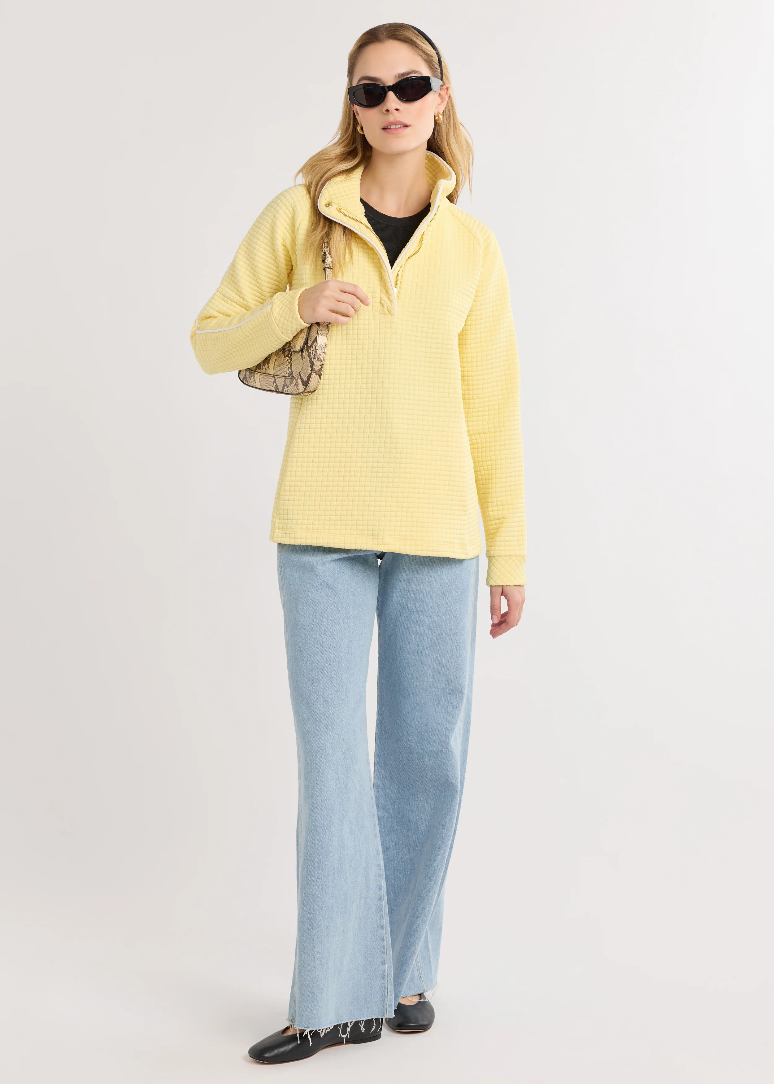 Pearl Pullover in Waffle (Lemon Meringue) | Dudley Stephens