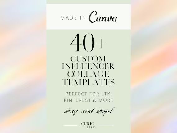 Custom Collage Canva Templates for Influencers | Custom LTK Templates | Custom Influencer Collage... | Etsy (CAD)