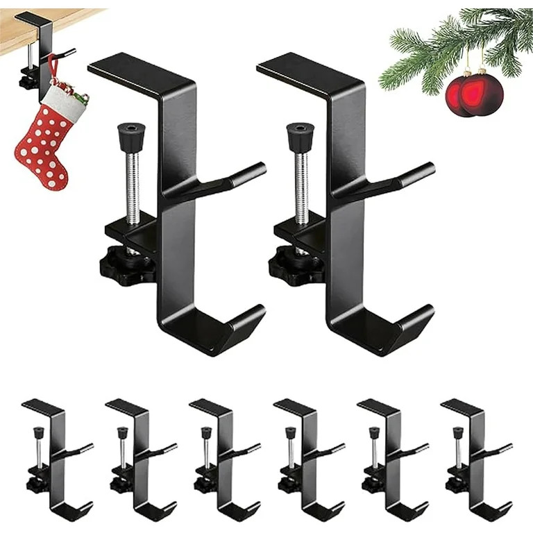 Garland and Stocking Multipurpose Mantel Hangers, 2024 Upgraded Adjustable Desk Clamp Hooks 2 in ... | Walmart (US)