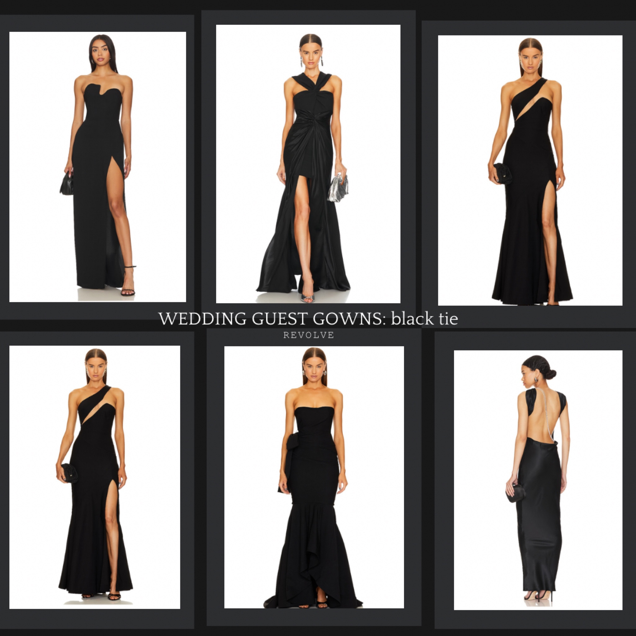 wedding guest gowns: black tie edition 🖤 #LTKxREVOLVE 

#LTKWedding #LTKSaleAlert #LTKStyleTip