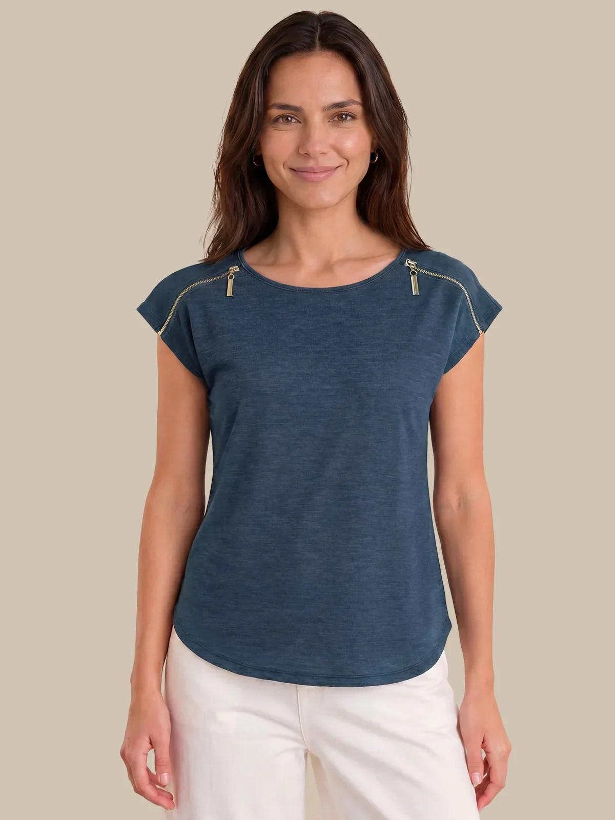 89th & Madison Zip Detail Dolman Sleeve Top | 89th + Madison