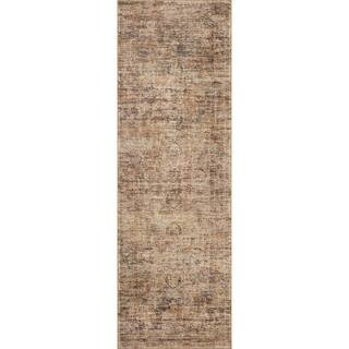 Anniston Clay/Charcoal 2 ft. 6 in. x 7 ft. 6 in. Machine Washable Runner Rug | The Home Depot