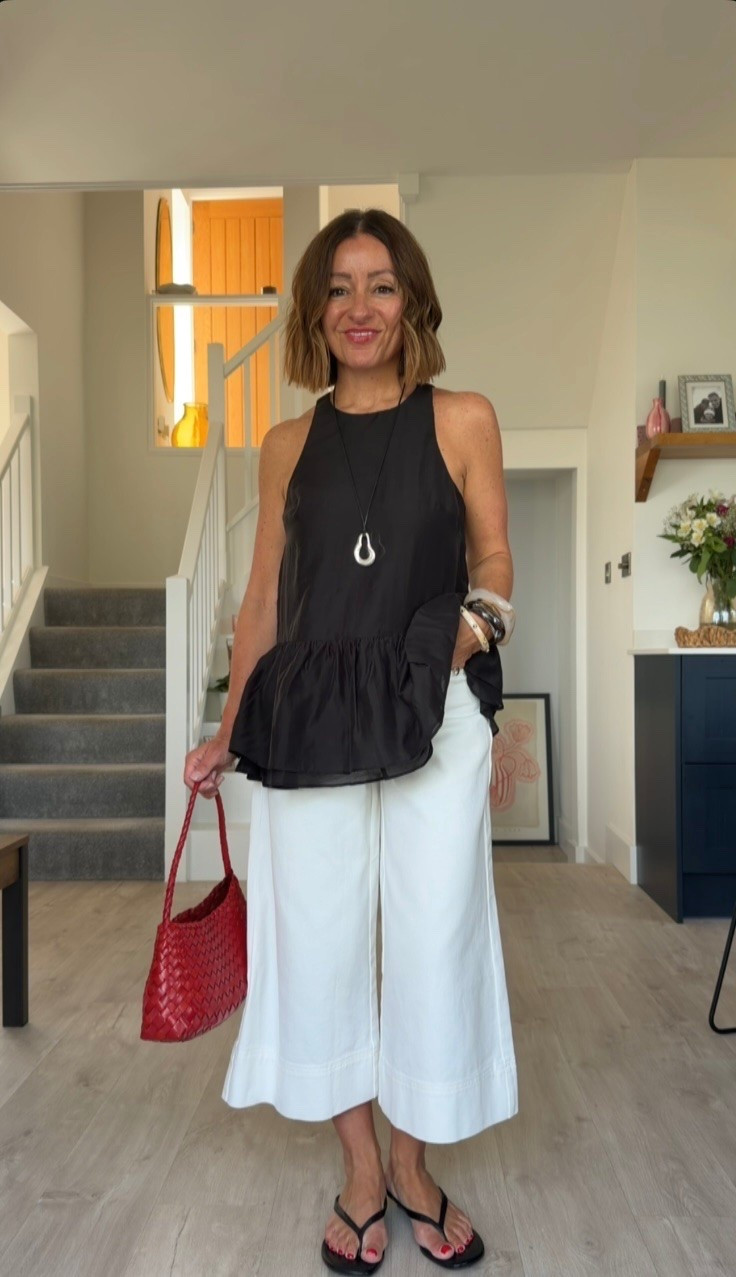 I’m wearing my usual size in the top and petite in the denim culottes

#LTKuk #LTKjeans #LTKsummer