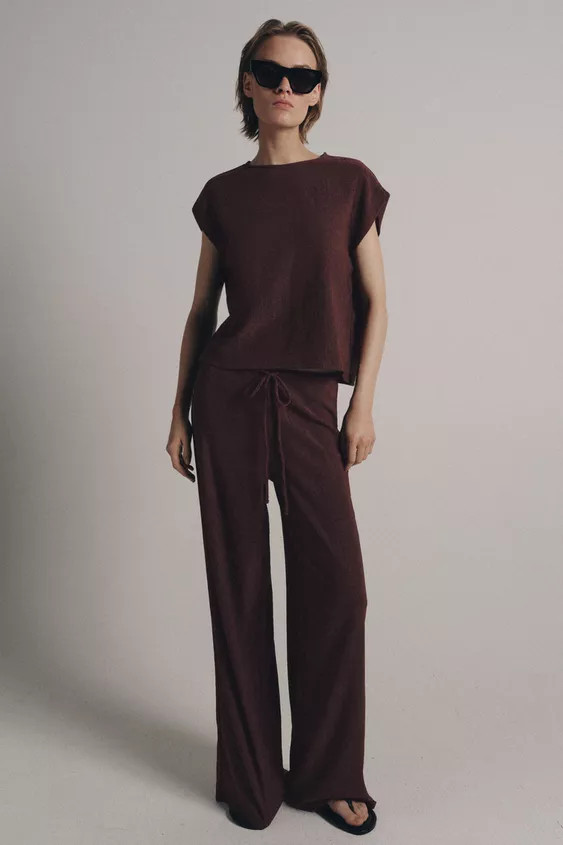 RUSTIC STRAIGHT TROUSERS | Zara UK