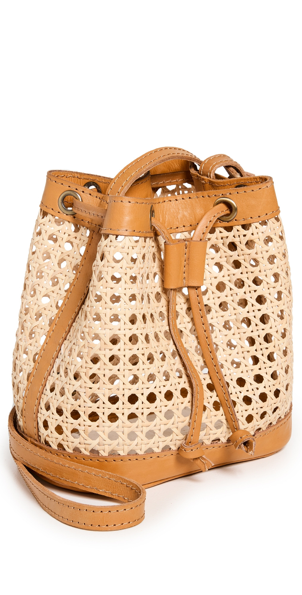 Bembien Benna Mini Bucket Bag Caramel Rattan One Size | Shopbop