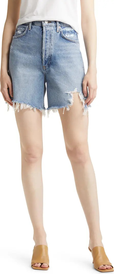 AGOLDE Stella High Waist Organic Cotton Cutoff Denim Shorts | Nordstrom | Nordstrom