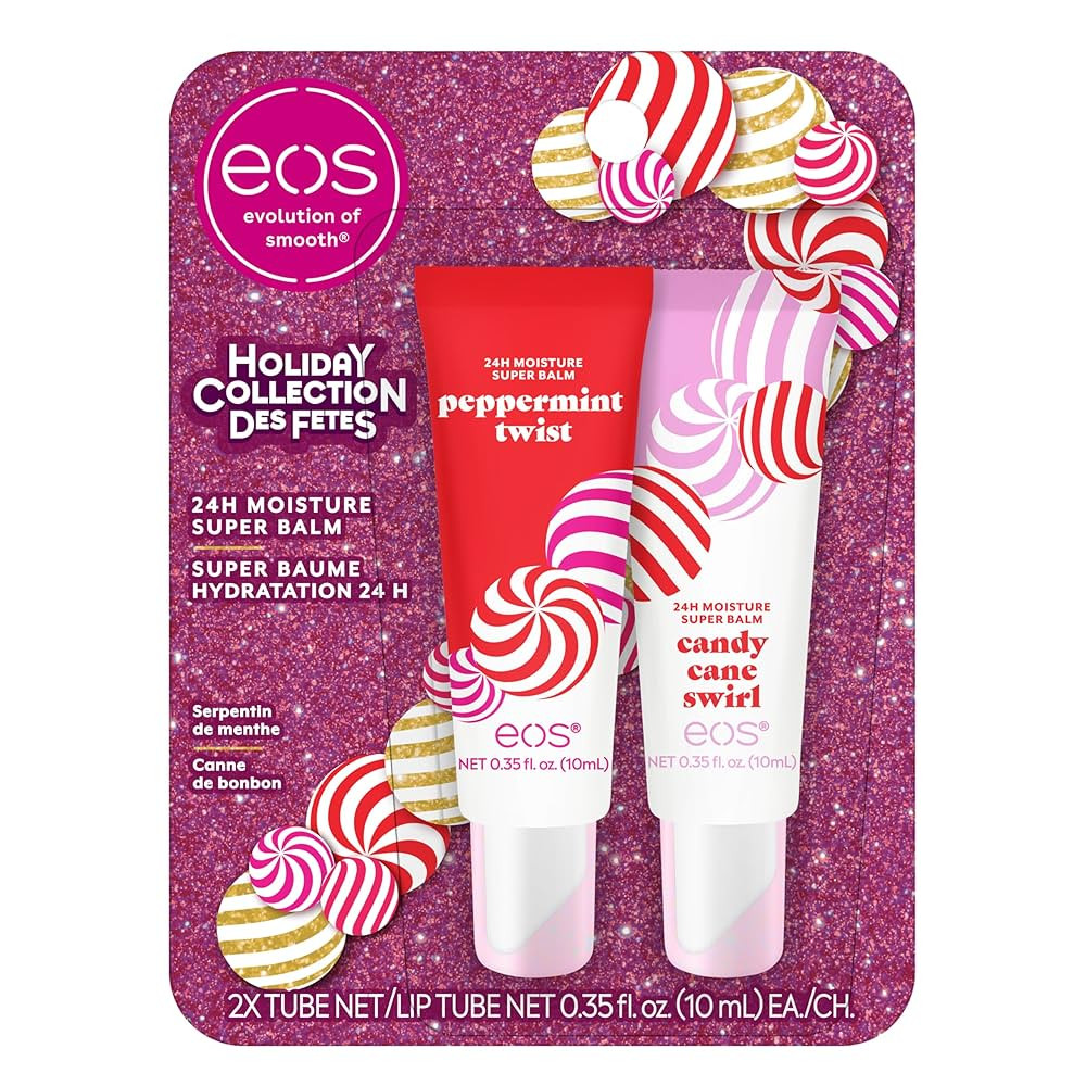 eos Holiday Peppermint Twist/Candy Cane Swirl Super Balm, 20ml, 2 pack | Amazon (CA)