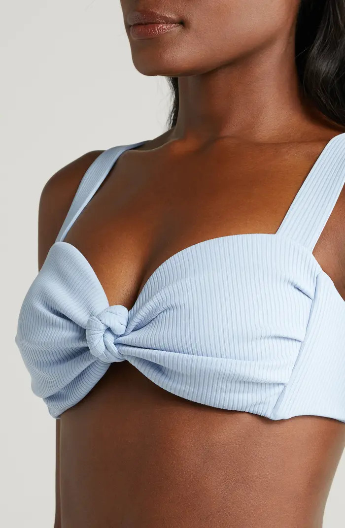 Hayden Knotted Rib Bikini Top | Nordstrom