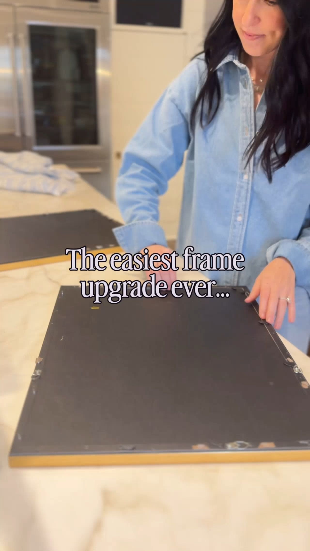 The easiest DIY upgrade for your walls 👏🏼

This little project was so simple but made the biggest difference. Such a good way to customize your art and make it feel high-end without spending a ton.

All you need: a frame + mat, fabric, scissors, and spray adhesive (an X-Acto knife helps but isn’t required).

Quick how-to:
• Cut fabric to fit your frame, leaving 1–2 inches around the edges
• Trim the corners so it folds neatly
• Cut a small “X” in the center opening so the fabric wraps cleanly
• Spray adhesive on the front first and smooth it out before it dries
• Glue and fold the back flaps down, insert your art, and hang

Such an easy way to create custom-looking pieces for any room 🤍 The frames I used are linked here!

#diyhome #homeprojects #elevatedhome #wallinspo #customdecor #ltkhome 

 