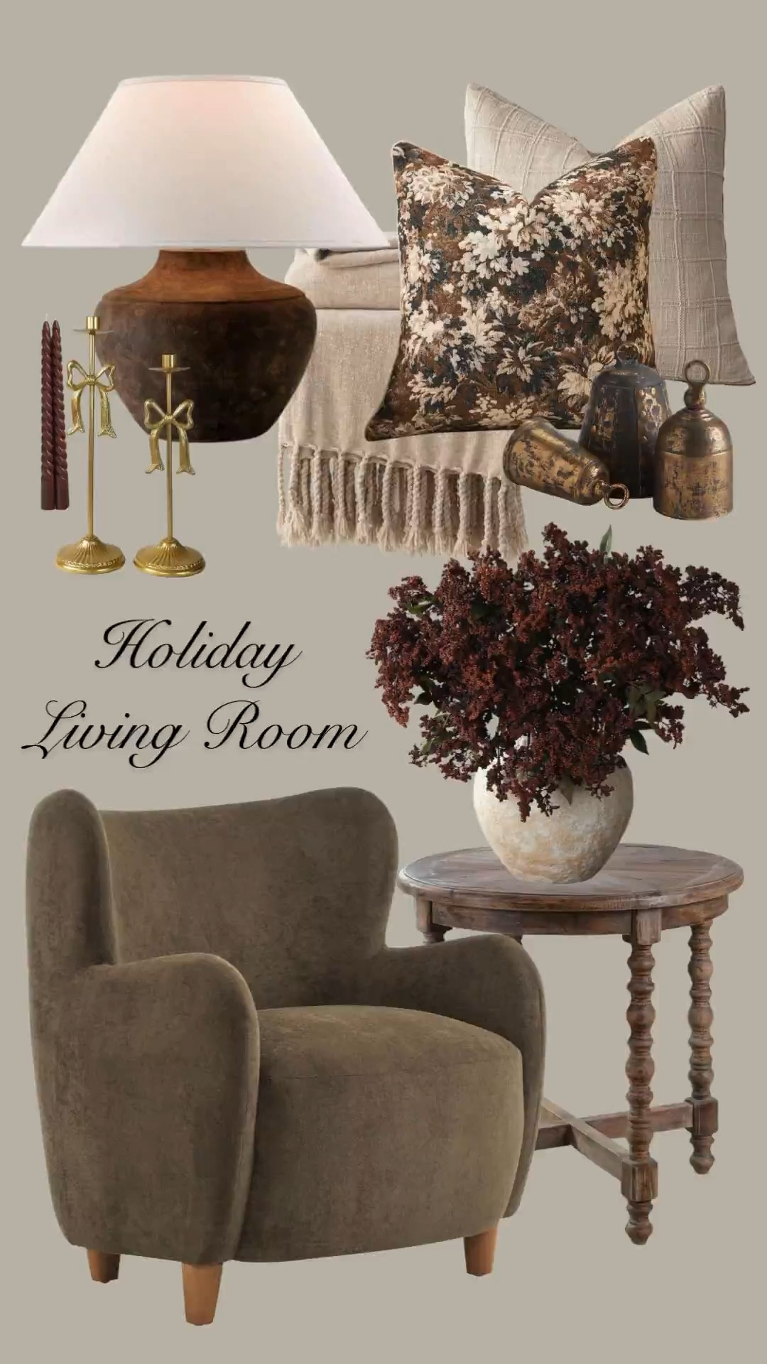 Some of my favorite decor from Amazon curated with the holidays in mind! Metal bells, velvet ribbon, jingle bell, candle holder, candles, Christmas decor, holiday decorations, floral arrangement, throw pillow, blanket, armchair


#LTKHome #LTKHoliday #LTKSeasonal