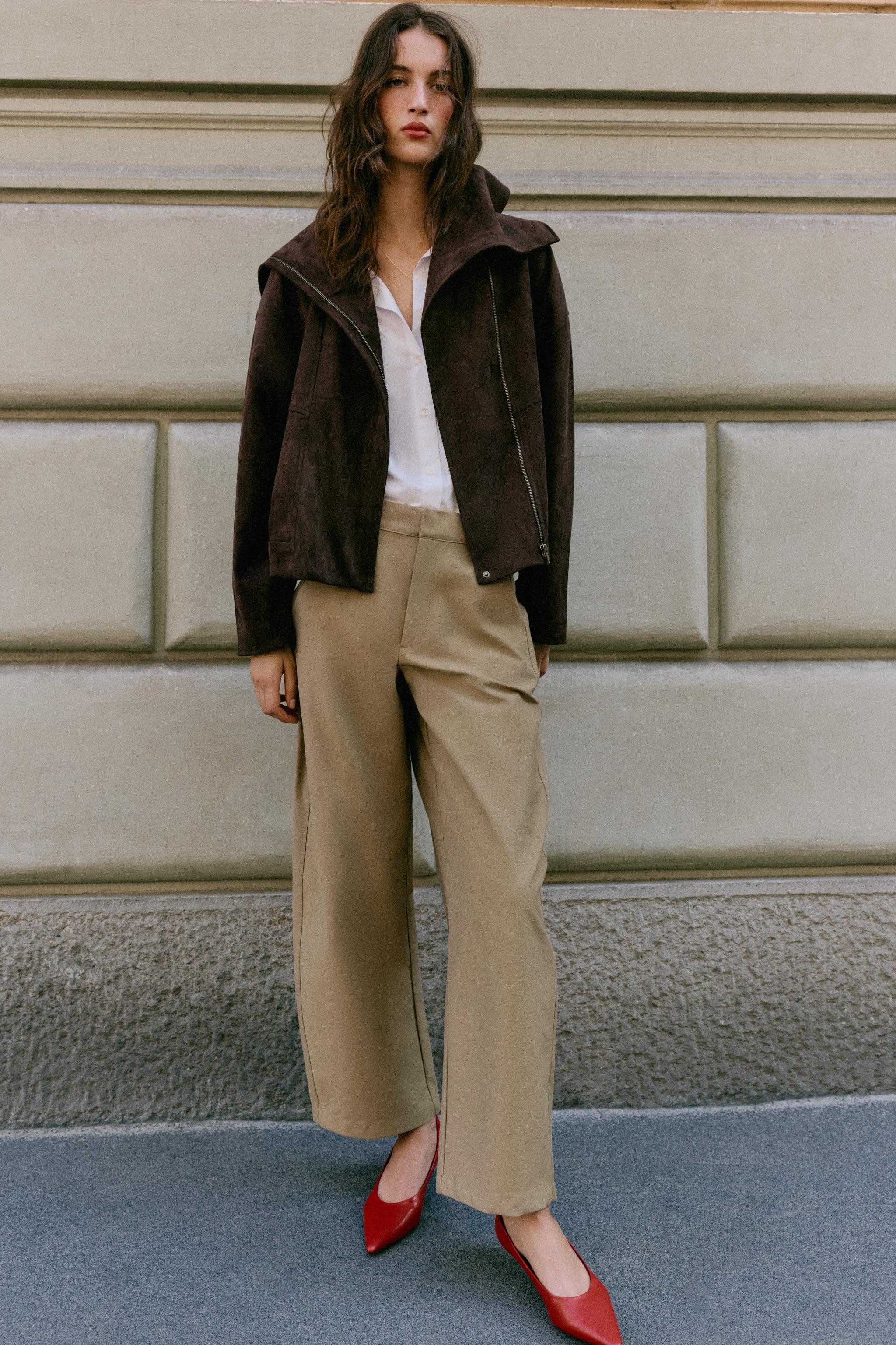 WIDE-COLLAR BOMBER JACKET | Zara US