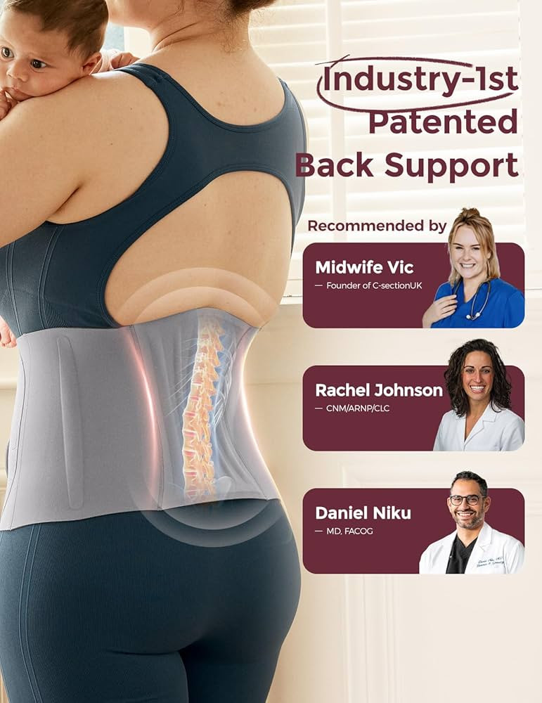 Momcozy Ergowrap Postpartum Belly Band for C-Section Recovery and Vaginal Birth, Abdominal Binder... | Amazon (US)