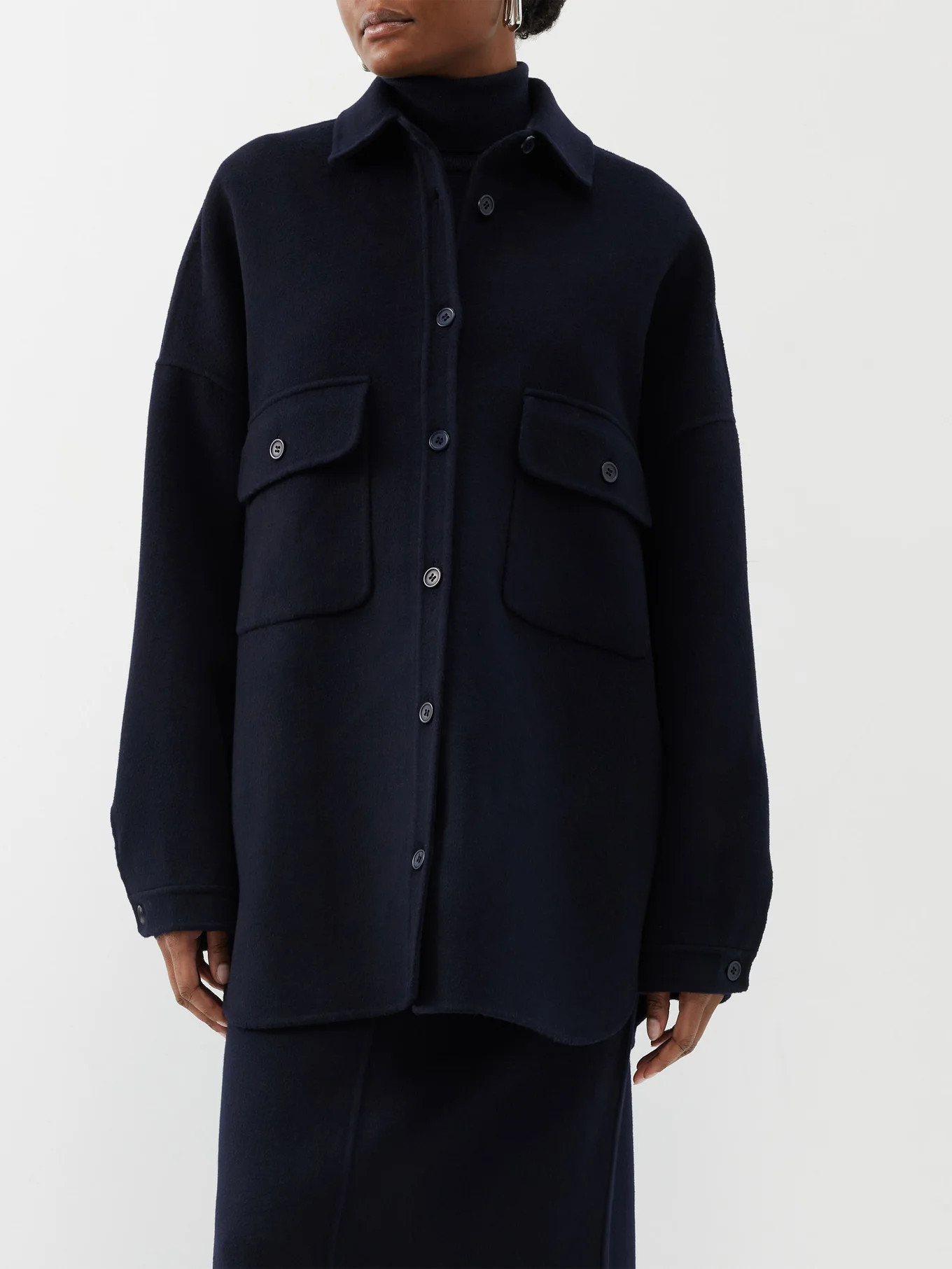 Dallas oversized wool-blend overshirt | Matches (EU)