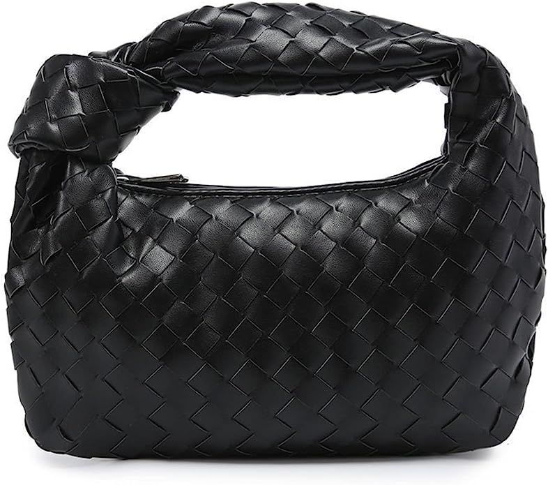 LMKIDS Woven Handbag for Women Fashion Designer Ladies Hobo Bag Purse Faux Leather Shoulder Bag R... | Amazon (US)