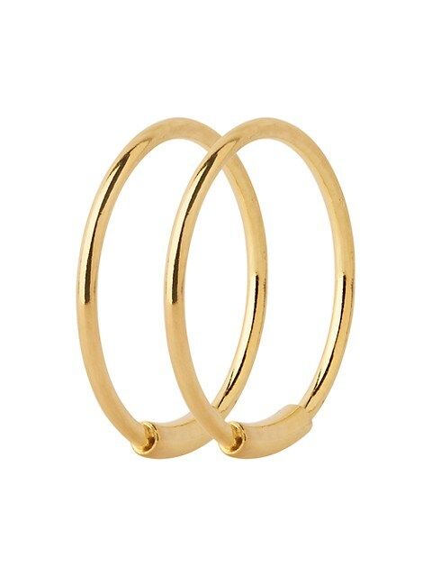 Maria Black Basic 8 22K-Gold-Plated Hoop Earrings | Saks Fifth Avenue