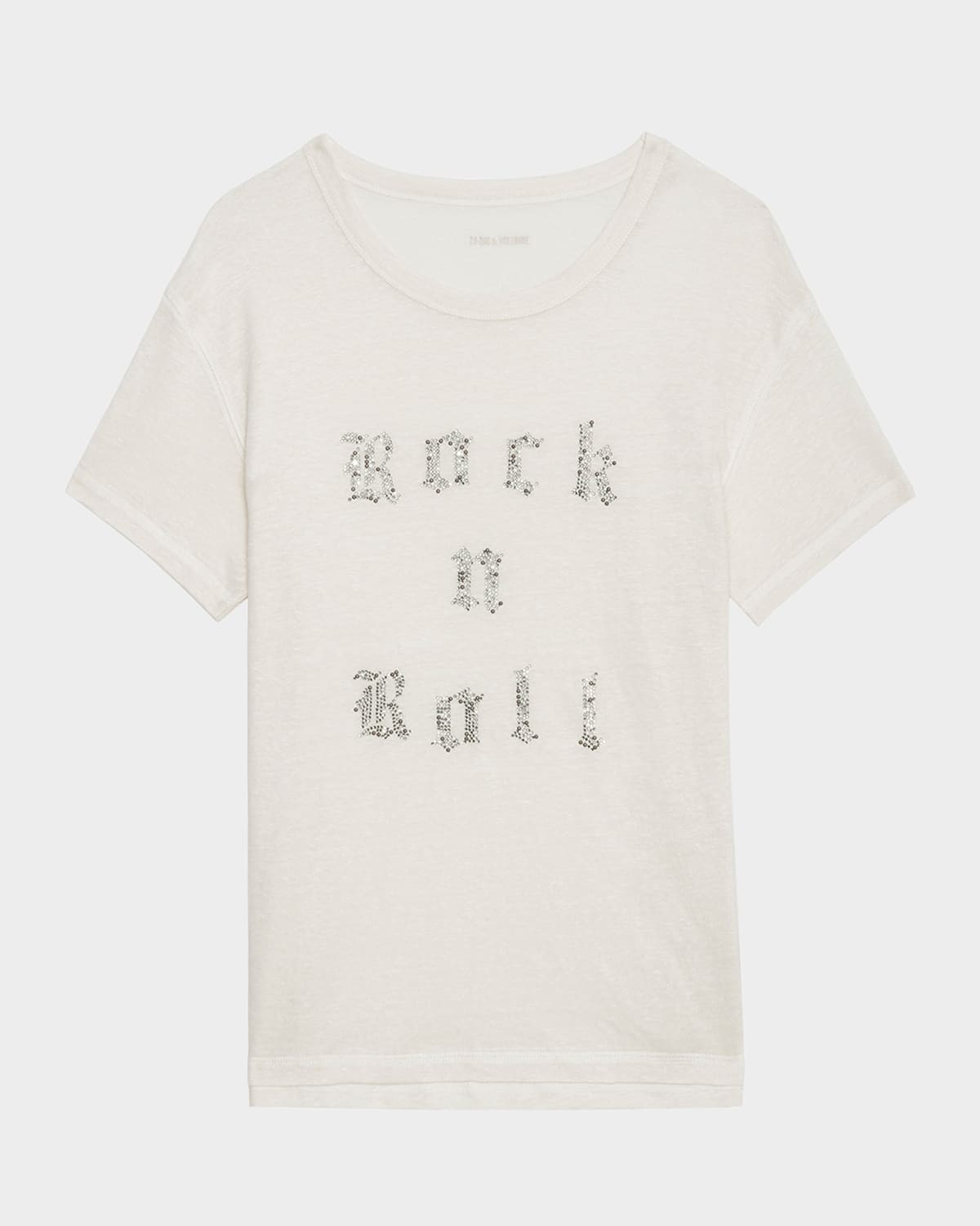 Marta Embellished Linen T-Shirt | Neiman Marcus