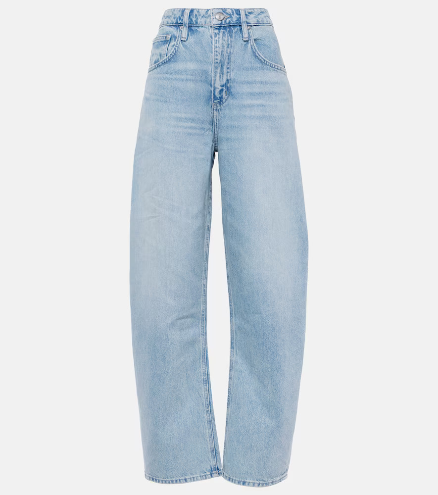 Frame Long Barrel high-rise barrel-leg jeans | Mytheresa (US/CA)