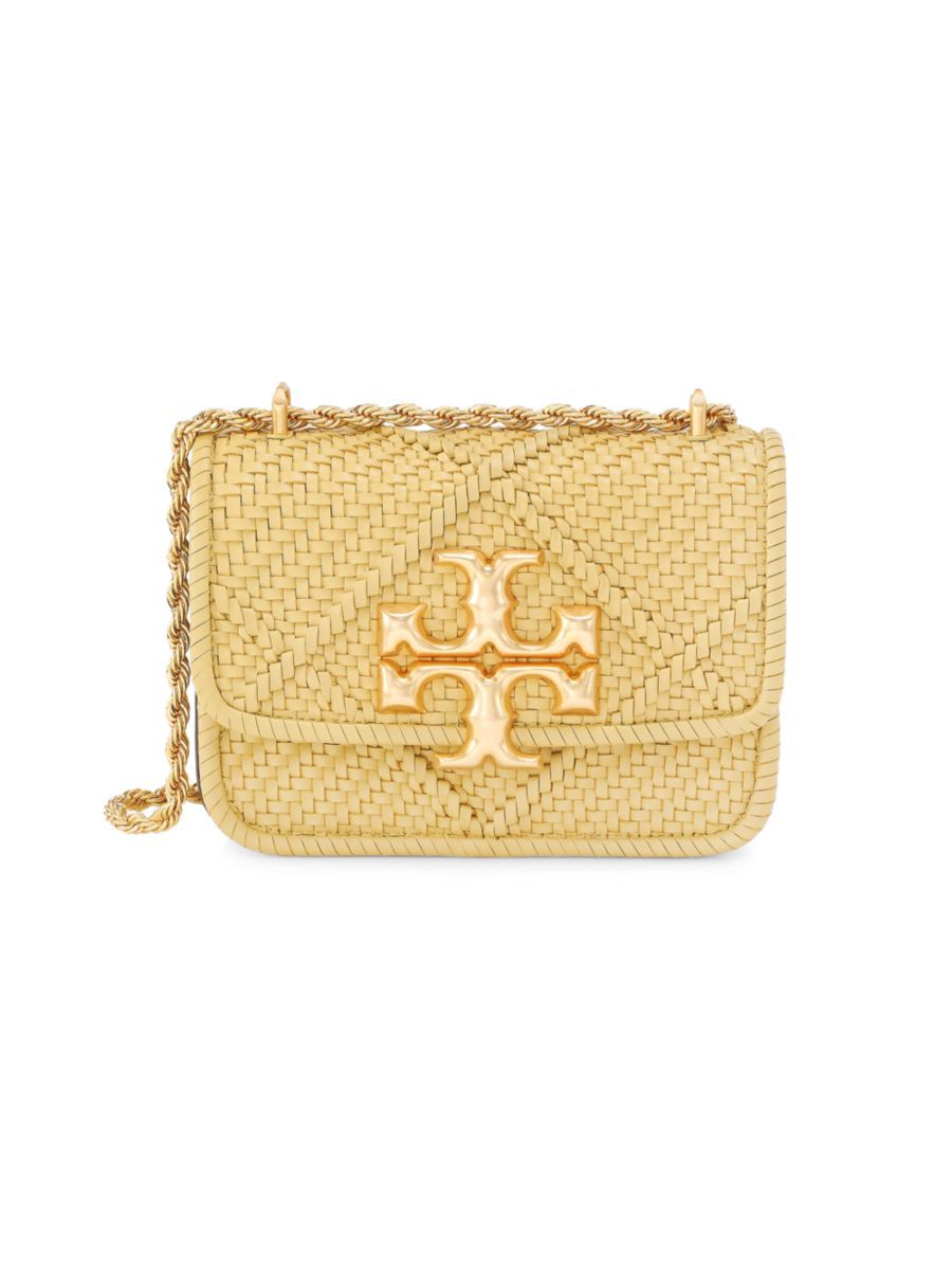 Tory Burch Small Eleanor Woven Leather Crossbody Bag | Saks Fifth Avenue