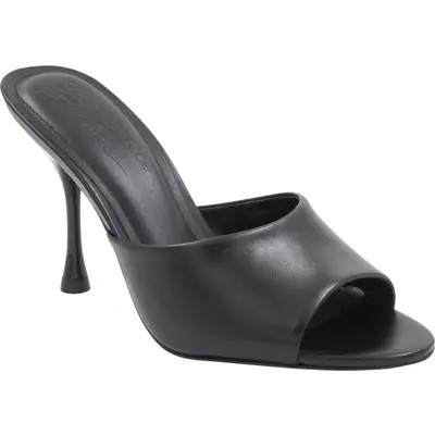 André Assous x Bre Tiesi Eve Slide Sandal in Black Leather at Nordstrom, Size 9 | Nordstrom