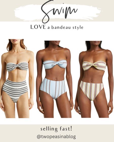 Shopping for my upcoming Spring break trip. Love these bandeau swim suits  

#LTKswim #LTKstyletip #LTKover40