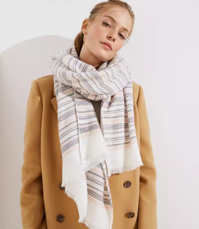 Striped Blanket Scarf | LOFT | LOFT