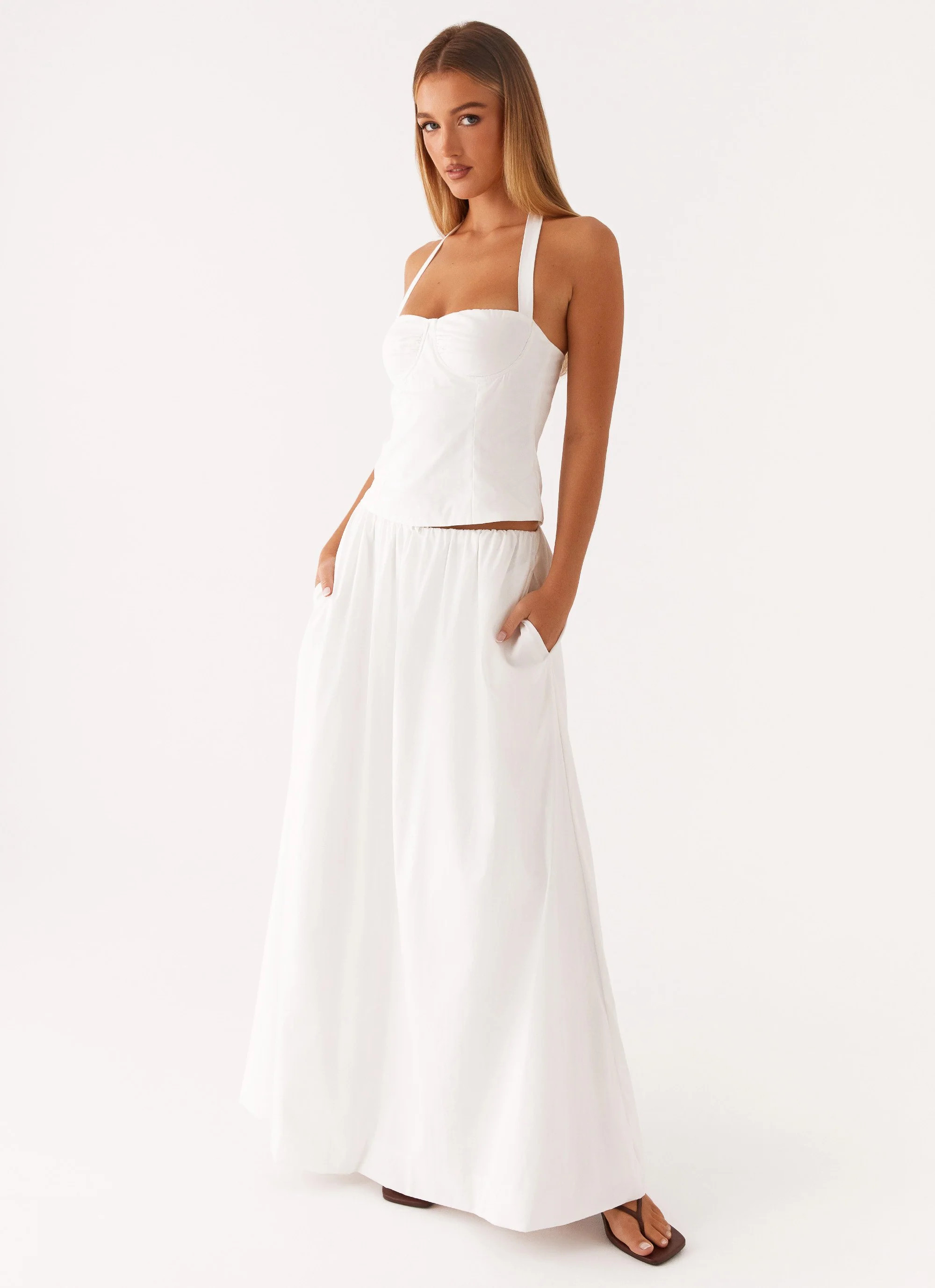 Cheryl Maxi Skirt - White | Peppermayo (Global)