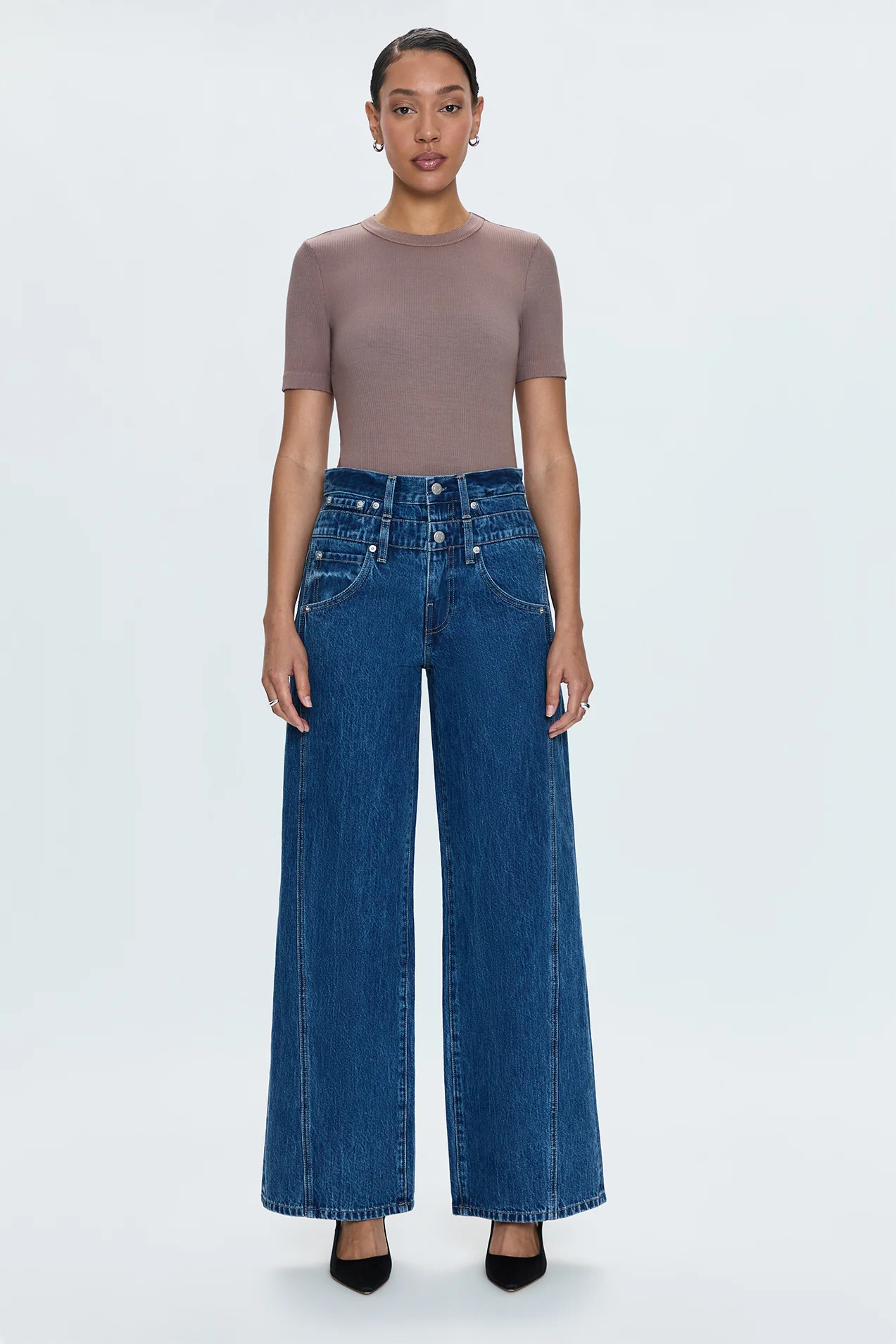 Caleb High Rise Stacked Waist - Reflection | Pistola Denim
