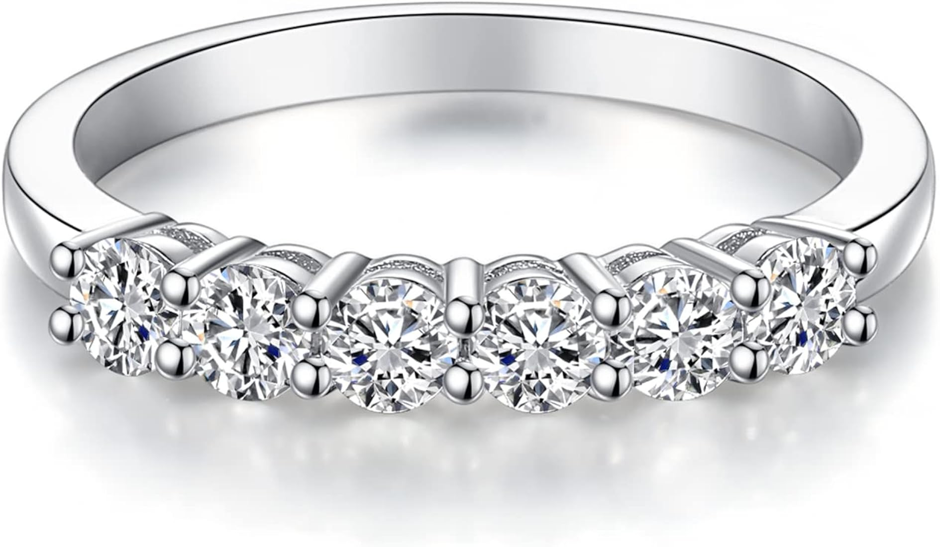 IMOLOVE Moissanite Wedding Band for Women Eternity Bands Moissanite Wedding Rings for Women Sterl... | Amazon (US)