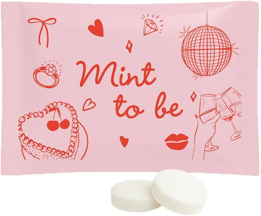 SIMPLY Peppermint "Mint to Be" Bachelorette Individually Wrapped Breath Mints in Bulk, 50 Packets... | Amazon (US)