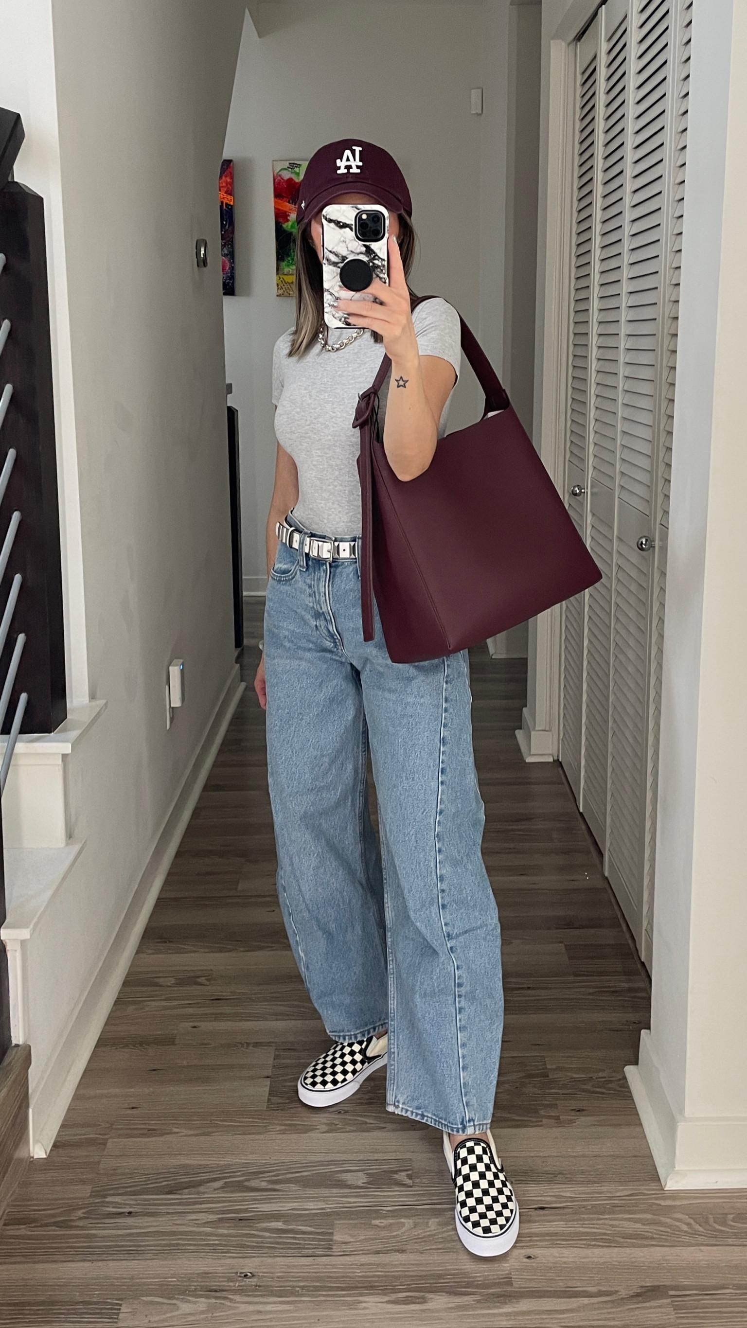 Burgundy is the IT color for fall. Loving this tote bag for everyday wear. Comes in a shorter size and in black. Perfect carryall tote for everyday. 

Tote bag, work bag, everyday bag, sale, burgundy, fall outfits, casual outfits, The Stylizt 



#LTKFindsUnder100 #LTKItBag #LTKSaleAlert