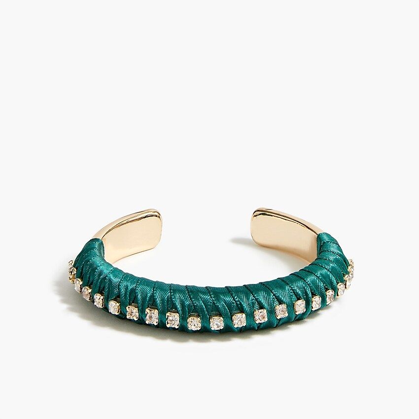 Ribbon-wrapped cuff bracelet | J.Crew Factory