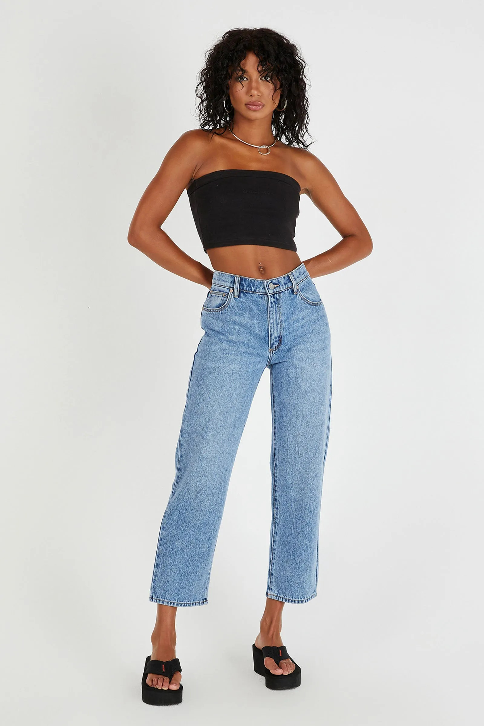 95 Mid Straight Crop Scout | Abrand Jeans US