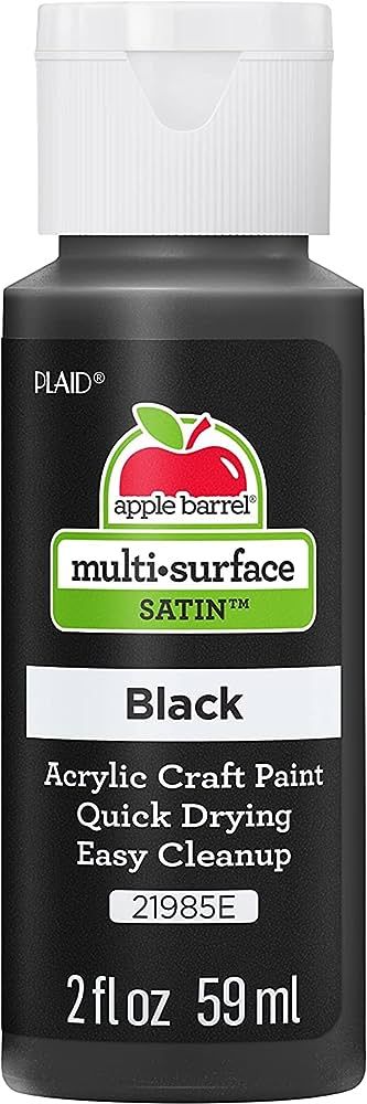 Apple Barrel Multi Surface Acrylic Paint, 2 oz, Black 2 Fl Oz | Amazon (US)