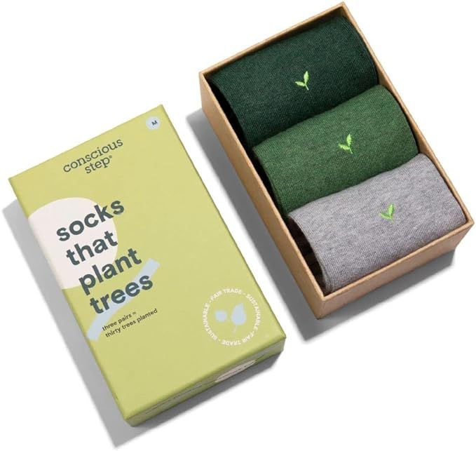 Conscious Step Women's Fair Trade Organic Cotton Crew Socks | Every Pair Helps Support our Partne... | Amazon (US)