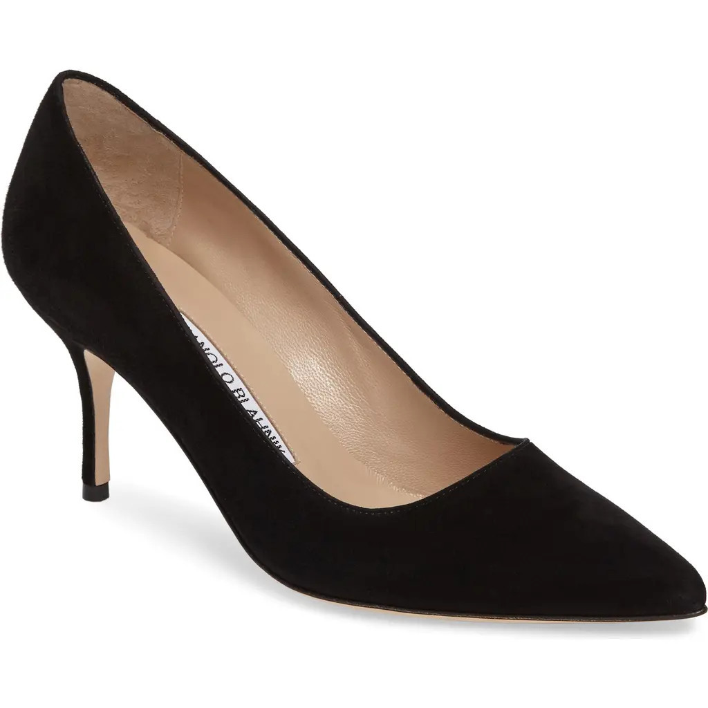 Manolo Blahnik BB Pump in Black Suede at Nordstrom Rack, Size 8.5Us / 38.5Eu | Nordstrom Rack