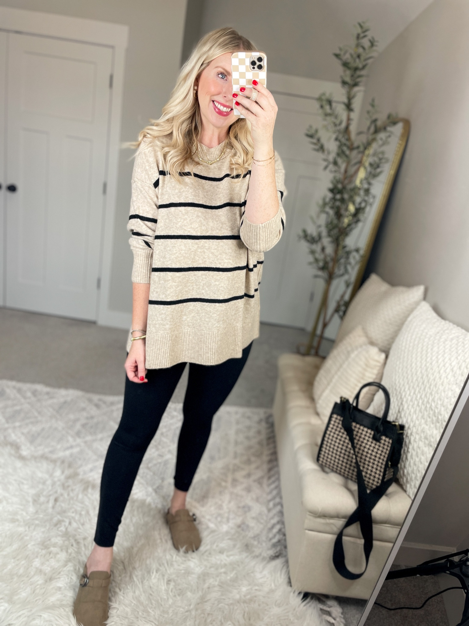 Daily try on, LTK sale, aerie, striped sweater, black leggings 

Medium in both 

#LTKfindsunder50 #LTKsalealert #LTKSale