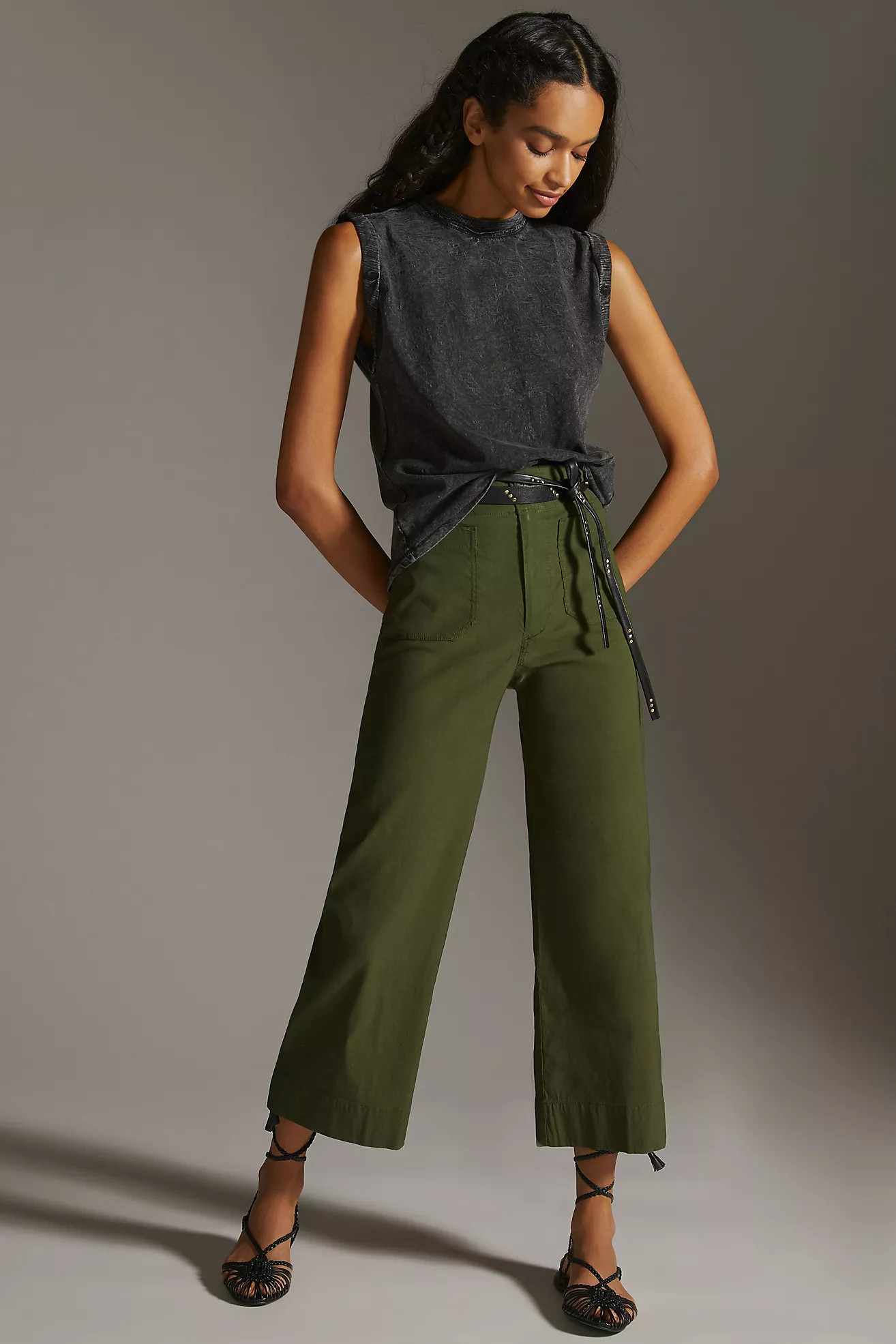 The Colette Cropped Wide-Leg Pants by Maeve: Magic Fabric Edition | Anthropologie (US)